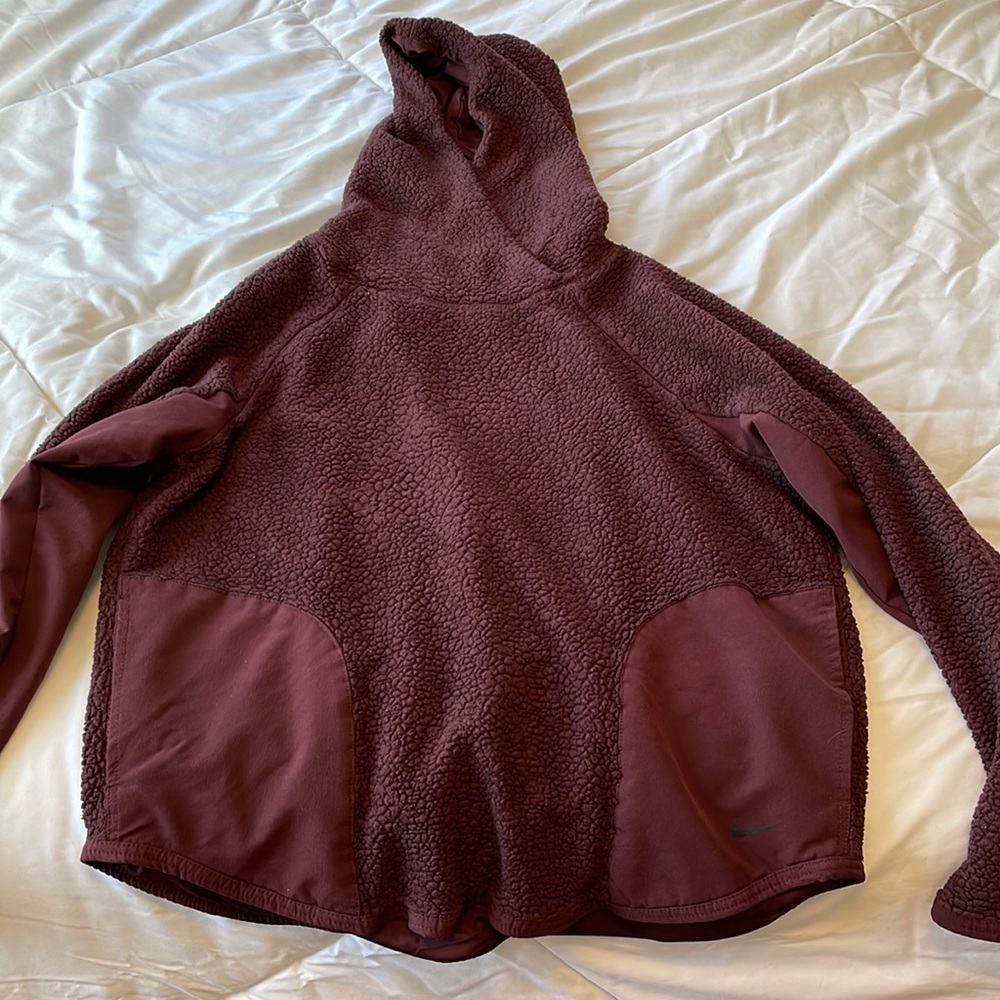 Nike Sherpa Maroon hoodie